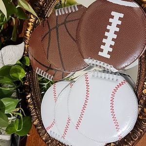 NEW Sports NOTE pads spiral Football Baseball basketball Bundle of 6